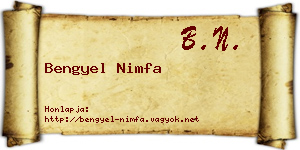 Bengyel Nimfa névjegykártya